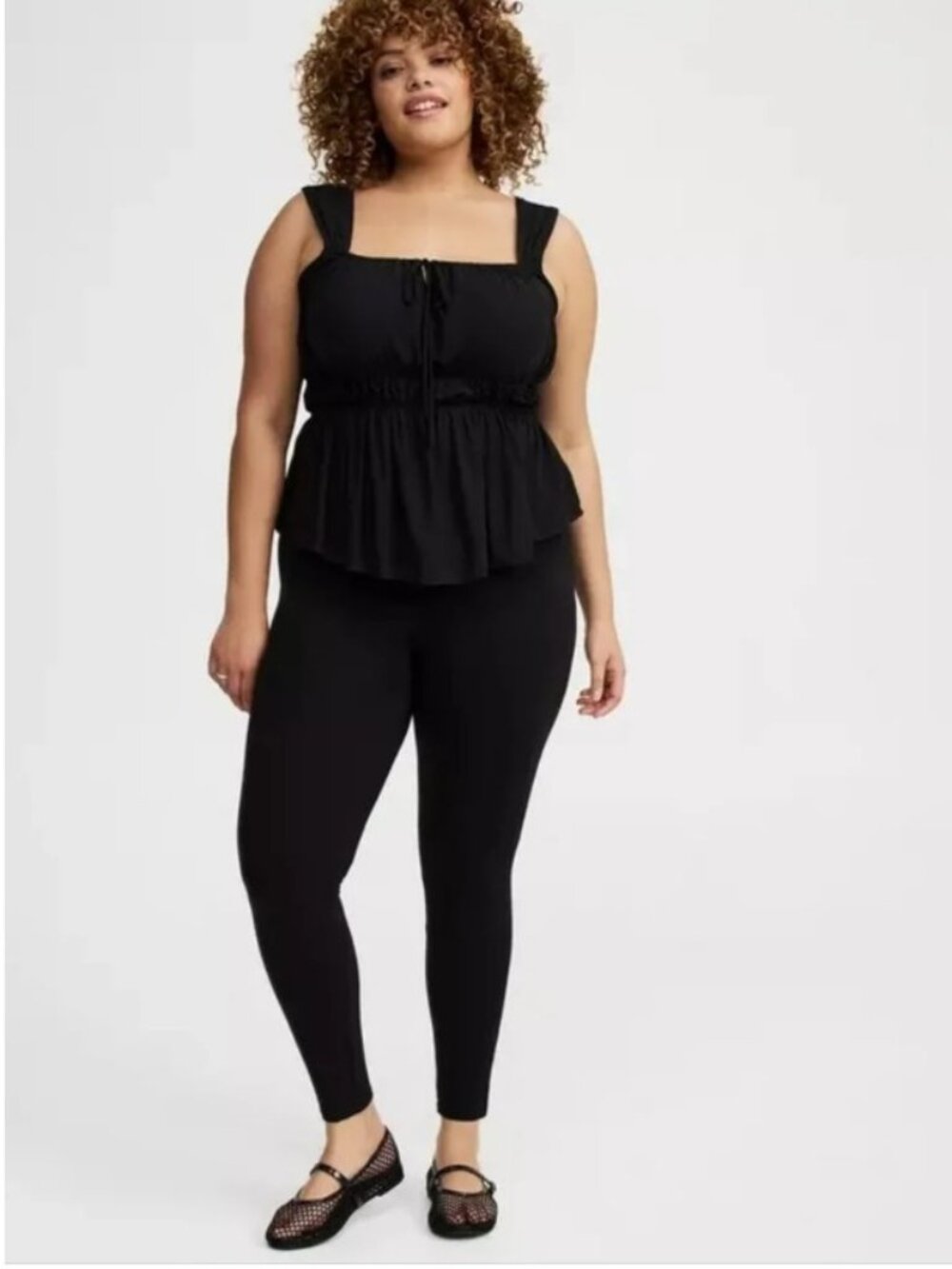 Torrid Comfort Waist Black Leggings Full Length Cotton Blend Plus Size 1X XL